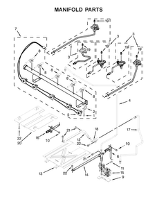 Manifold Parts Diagram and Parts List for WFG530S0EB0  Whirlpool Range