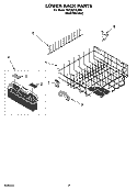 LOWER RACK PARTS Diagram and Parts List for KUDK01ILBS0  KitchenAid Dishwasher