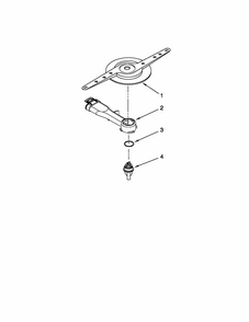 Lower Washarm Parts Diagram and Parts List for 66517749K016  Kenmore Dishwasher