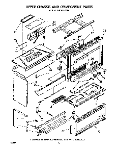 Upper Chassis And Component Diagram and Parts List for RM978BXSN0  Whirlpool Range
