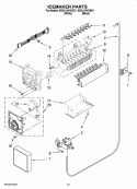ICEMAKER PARTS, OPTIONAL PARTS (NOT INCLUDED) Diagram and Parts List for ED5LVAXVB01  Whirlpool Refrigerator