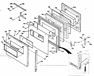 Upper Porcelain Door Diagram and Parts List for 8504277260  Kenmore Range