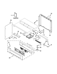 Control Panel Parts Diagram and Parts List for KEMS379BWH01  KitchenAid Microwave