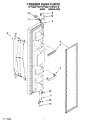 FREEZER DOOR PARTS Diagram and Parts List for ED5NHGXTQ00  Whirlpool Refrigerator