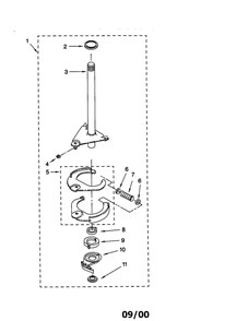 Brake And Drive Tube Diagram and Parts List for 11021066000  Kenmore Washer