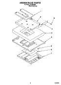 HIDDEN BAKE PARTS, MISCELLANEOUS PARTS Diagram and Parts List for GLSP84900  Whirlpool Range