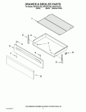 DRAWER & BROILER PARTS Diagram and Parts List for WFG374LVS2  Whirlpool Range