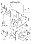 SECTION Diagram and Parts List for LET6634DQ1  Whirlpool Dryer