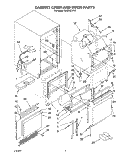 CABINET LINER AND DOOR, LITERATURE Diagram and Parts List for O53CAE1610  Whirlpool Ice Maker