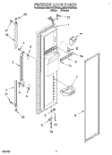 FREEZER DOOR Diagram and Parts List for 3ED27DQXDW00  Whirlpool Refrigerator