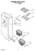 FREEZER LINER PARTS Diagram and Parts List for 5VGS3SHGKQ06  Whirlpool Refrigerator