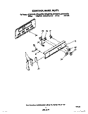 CONTROL PANEL Diagram and Parts List for RF3020XVF0  Whirlpool Range