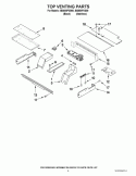 TOP VENTING PARTS Diagram and Parts List for IBS650PXS00  Whirlpool Wall Oven