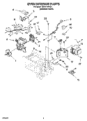 OVEN INTERIOR PARTS Diagram and Parts List for YMT4110SKQ1  Whirlpool Microwave