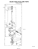BRAKE AND DRIVE TUBE Diagram and Parts List for LA7700XPW5  Whirlpool Washer