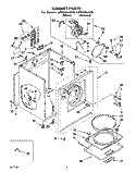 SECTION Diagram and Parts List for LER4434AN0  Whirlpool Dryer