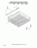 UPPER RACK AND TRACK PARTS Diagram and Parts List for DU1030XTXB0  Whirlpool Dishwasher