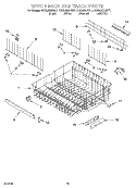 UPPER RACK AND TRACK Diagram and Parts List for KUDS25SHBT1  KitchenAid Dishwasher