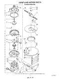 PUMP AND MOTOR Diagram and Parts List for DP8350XVN0  Whirlpool Dishwasher