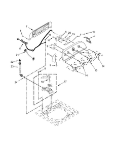 Controls And Water Inlet Parts Diagram and Parts List for 7MWTW1805DM0  Whirlpool Washer
