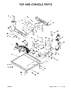 Top and console parts Diagram and Parts List for 11091952710  Kenmore Dryer