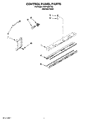 CONTROL PANEL PARTS Diagram and Parts List for KSSP48QTS02  KitchenAid Refrigerator