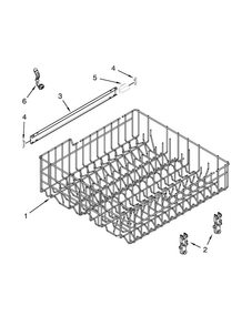 Upper Rack And Track Parts Diagram and Parts List for DU1015XTXT2  Whirlpool Dishwasher