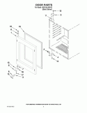 DOOR PARTS Diagram and Parts List for KBCO24LSBX02  KitchenAid Wine and Beverage Cooler