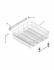 Upper Rack And Track Parts Diagram and Parts List for 66513272K113  Kenmore Dishwasher