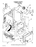 CABINET PARTS Diagram and Parts List for CGD137SXQ1  Whirlpool Dryer
