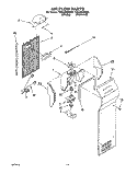 AIR FLOW Diagram and Parts List for TS25AWXBW00  Estate Refrigerator