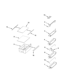 Part Location Diagram of W10778021 Whirlpool Holder, bottle
