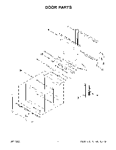 Door Parts Diagram and Parts List for KSIS730PSS0  KitchenAid Range