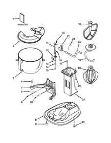 Base And Pedestal Unit Parts Diagram and Parts List for KSM500Q2SL0  KitchenAid Mixer