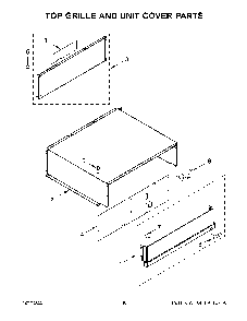 Top Grille And Unit Cover Parts Diagram and Parts List for KBFN502EBS05  KitchenAid Refrigerator