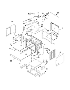 Oven Parts Diagram and Parts List for KOCE500EBL01  KitchenAid Microwave