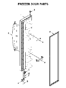 Freezer door parts Diagram and Parts List for WRS311SDHM04  Whirlpool Refrigerator
