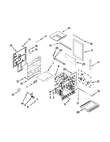Chassis Parts Diagram and Parts List for WGG755S0BE03  Whirlpool Range