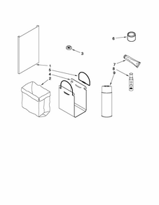 Accessory Parts Diagram and Parts List for 66514732111  Kenmore Trash Compactor