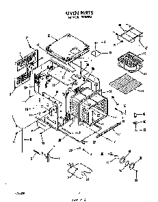 Oven Diagram and Parts List for B9308*4  Roper Range