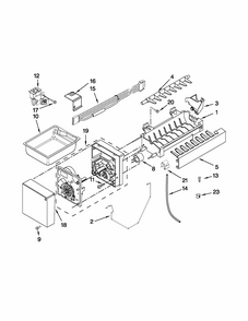 Ice Maker Parts Diagram and Parts List for 59679523016  Kenmore Refrigerator