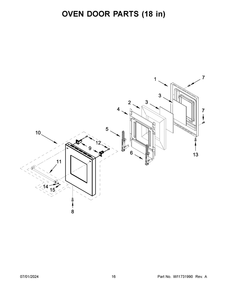 Part Location Diagram of W11712120 Whirlpool OUTER DOOR ASSEMBLY (INCLUDES