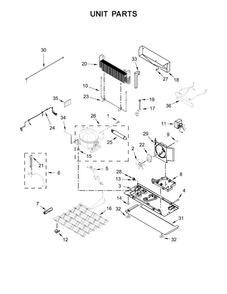Unit Parts Diagram and Parts List for KFIS29PBMS02  KitchenAid Refrigerator