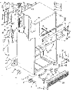 Cabinet Diagram and Parts List for ET20GKXSF01  Whirlpool Refrigerator