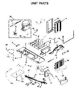 Unit parts Diagram and Parts List for 10651769512  Kenmore Refrigerator