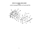 OVEN DOOR Diagram and Parts List for F4458L0  Roper Range