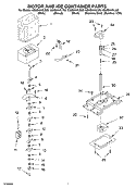 MOTOR AND ICE CONTAINER Diagram and Parts List for GS6SHAXLT02  Whirlpool Refrigerator