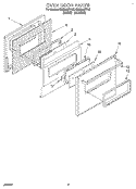 OVEN DOOR Diagram and Parts List for RS6305XYN6  Whirlpool Range