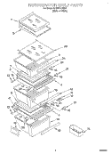 REFRIGERATOR SHELF Diagram and Parts List for GD22DKXHW01  Whirlpool Refrigerator