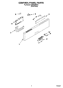 CONTROL PANEL PARTS Diagram and Parts List for KUDP02FSPA3  KitchenAid Dishwasher